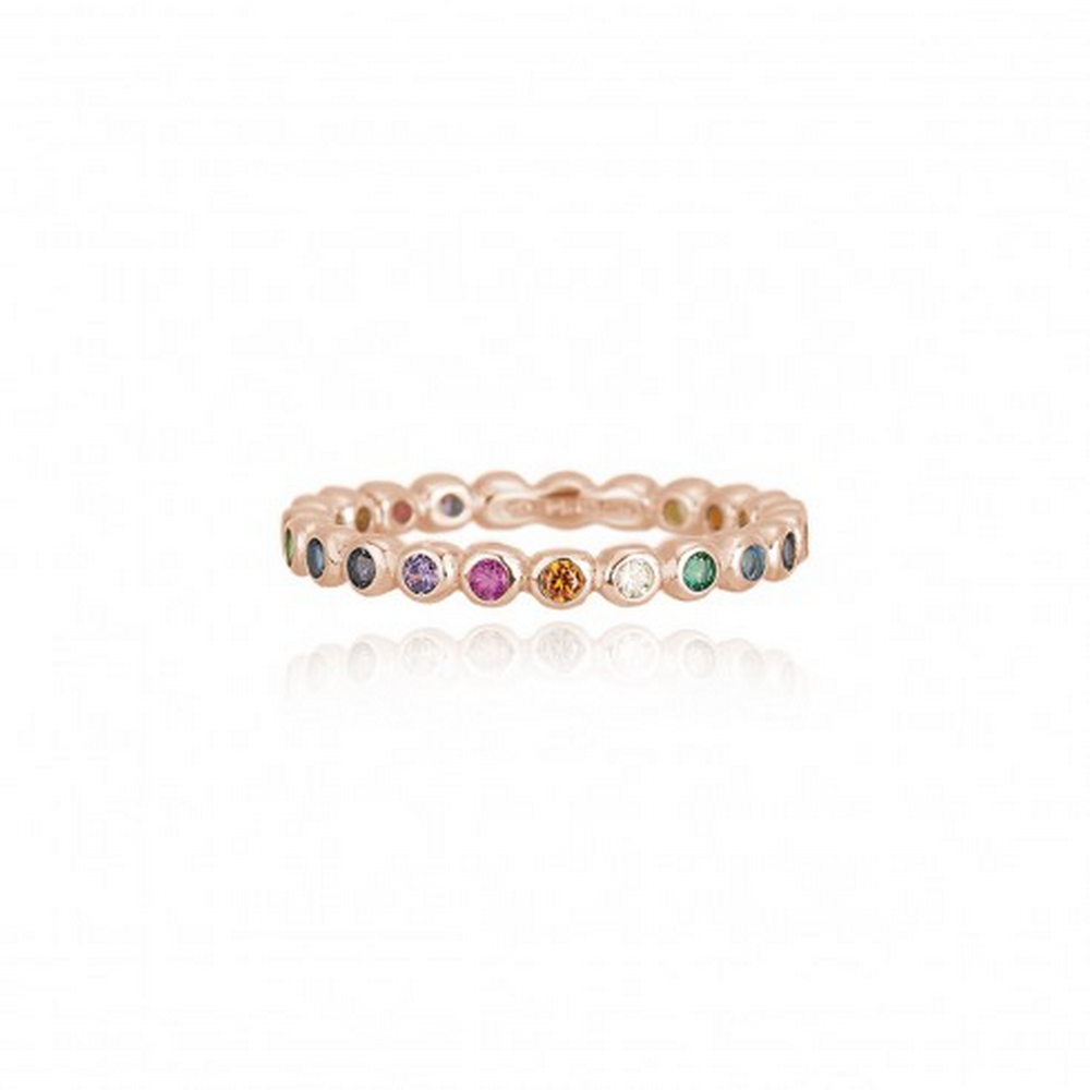 anello veretta mabina donna con zirconi multicolor 523132