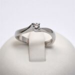 Anello Solitario Gambo Ondulato 0.11ct Giorgio Visconti