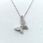 Girocollo con Farfalla in Oro con Diamanti 0.23ct Giorgio Visconti