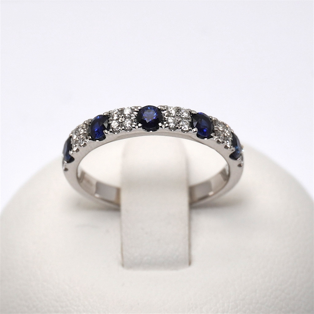 42-anello-zaffiro-diamanti-giorgio-visconti-prezzo-ab-preziosi-balzano-gioielleria-bari-ABX17169Z.jpg Anello Veretta Diamanti 0.17ct Zaffiri Blu 0.50ct e Giorgio Visconti - immagine 1