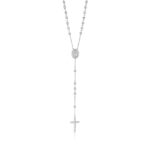 Collana Rosario con Croce in Argento Donna Mabina