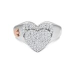 Anello Regolabile Cuore in Pavè di Zirconi Donna R. Giannotti