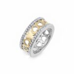 Anello Fascia con Cuori e Angelo Dorati con Zirconi Donna R. Giannotti