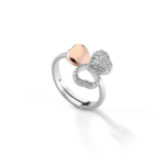 Anello Regolabile Tre Cuori in Argento Donna R. Giannotti Trilogia d'Amore