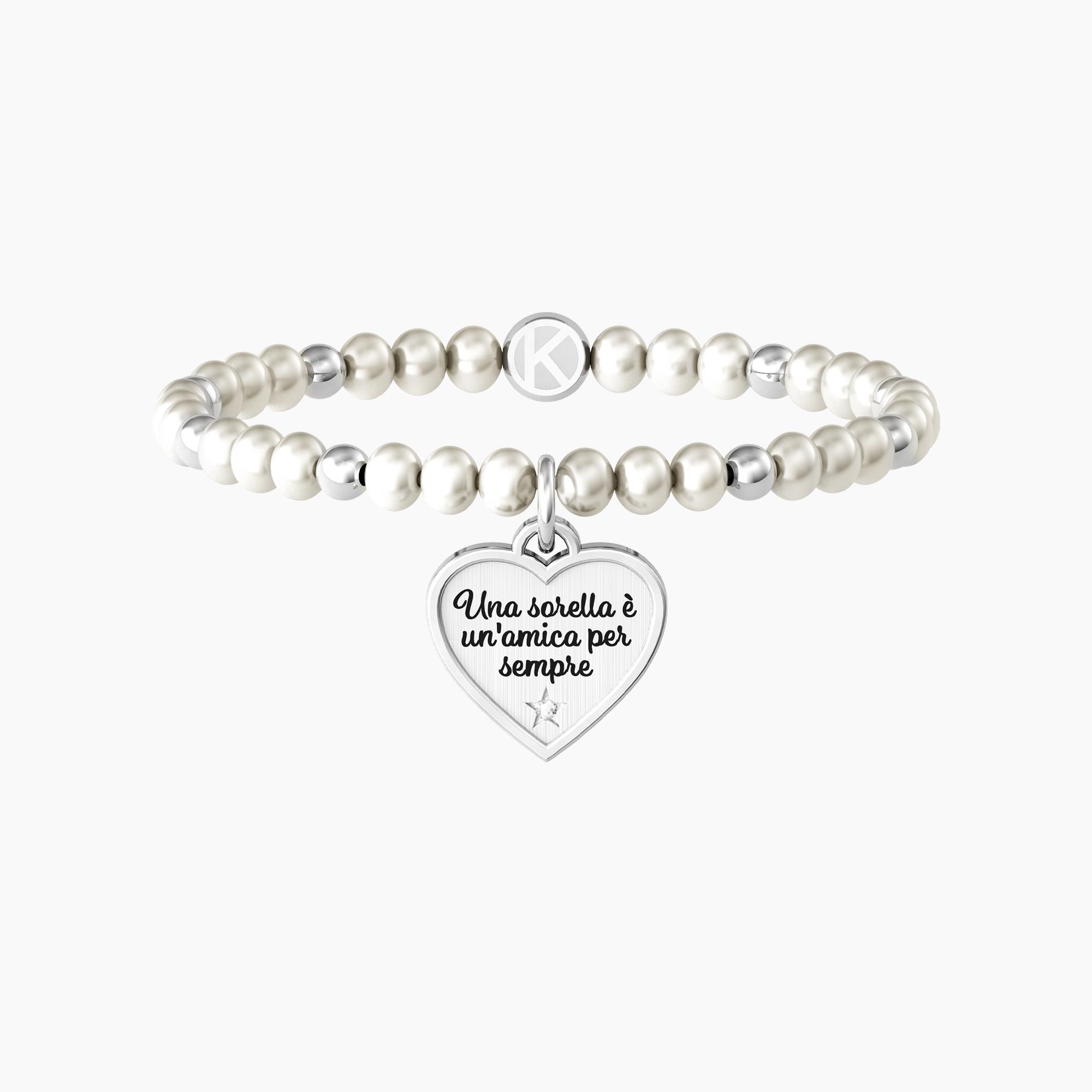 Bracciale-Kidult-Sorella-Elasticizzato-con-Perle-Nuova-Collezione-732098.jpg Bracciale Donna Kidult Elasticizzato con Perle Cuore | Sorella - Family - immagine 1