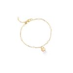 Bracciale in Oro Giallo con Perle Alternate e Bimba con Diamantino Le Bebé - Le Perle