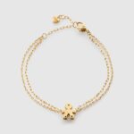 Bracciale Doppio in Oro Giallo con Bimbo e Diamantino Le Bebé - I Mini