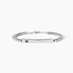 Bracciale in Argento Maglia Veneta con Piastra Uomo Mabina
