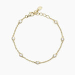 Bracciale Dorato con Zirconi Donna Mabina