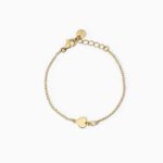 Bracciale in Argento Dorato con Cuore e Zircone Bimba Mabina