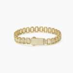 Bracciale Dorato con Elementi Imperniati e Zirconi Donna Mabina