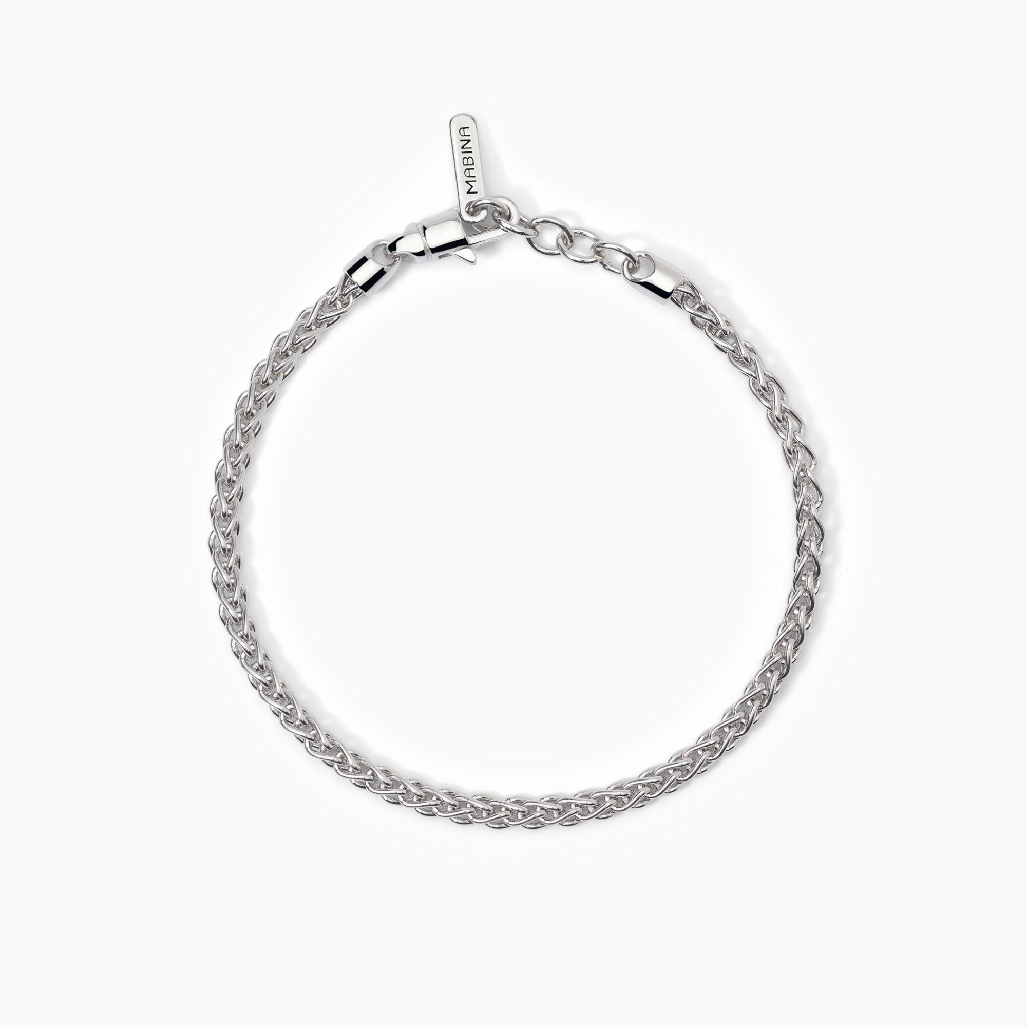 Bracciale-in-argento-uomo-maglia-spiga-mabina-533801.jpeg Bracciale Maglia Spiga in Argento Uomo Mabina - immagine 1