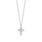 Collana in ARG925 con Croce di Diamanti Lab Grown Mabina My Diamonds