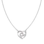 Girocollo con Cuore Intrecciato in Argento e Zirconi Donna Amen
