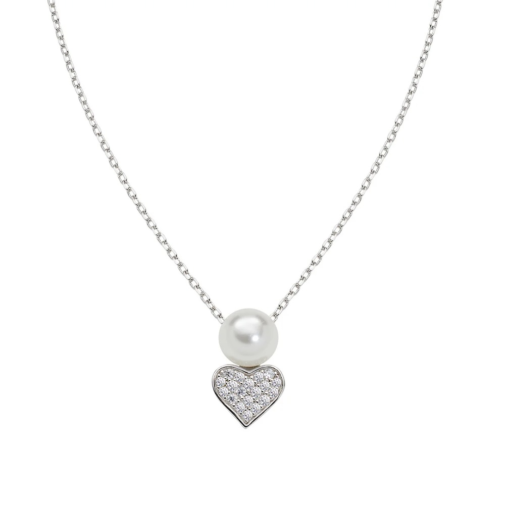 Collana-con-perla-e-cuore-pave-in-argento-donna-idea-regalo-per-lei-CLHPEBBBZ-.jpg Collana Cuore in Pavè e Perla in Argento Donna Amen - immagine 1