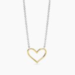 Girocollo in Argento con Cuore in Oro 9kt Donna Mabina