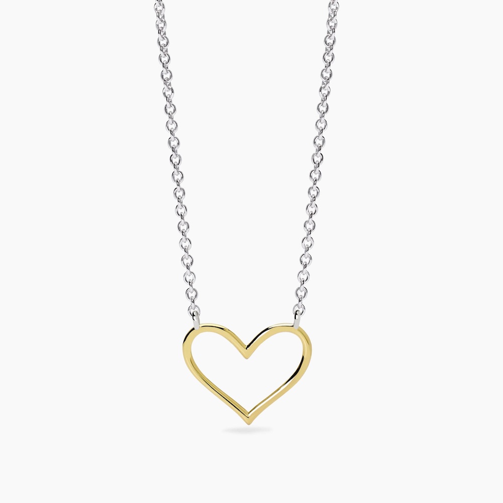 Collana-donna-con-cuore-in-oro-9kt-e-argento-mabina-553052.jpg Girocollo in Argento con Cuore in Oro 9kt Donna Mabina - immagine 1