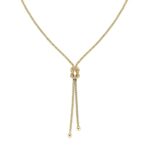 Collana Nodo d'Amore Pendente in Argento Dorato Donna Amen