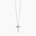 Collana in Acciaio Maglia Veneta con Croce Uomo Kidult