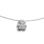 Collana in Oro Bianco 18kt con Ciondolo Bimba in Diamanti  Le Bebé - I Tesorini