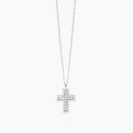 Girocollo con Croce in Zirconi Bianchi in Argento Donna Mabina