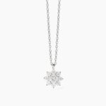 Collana in Argento con Girasole in Zirconi Donna Mabina