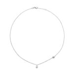 Girocollo Oro Bianco 18kt con Diamante 0.07ct e Sagoma Bimbo Le Bebé