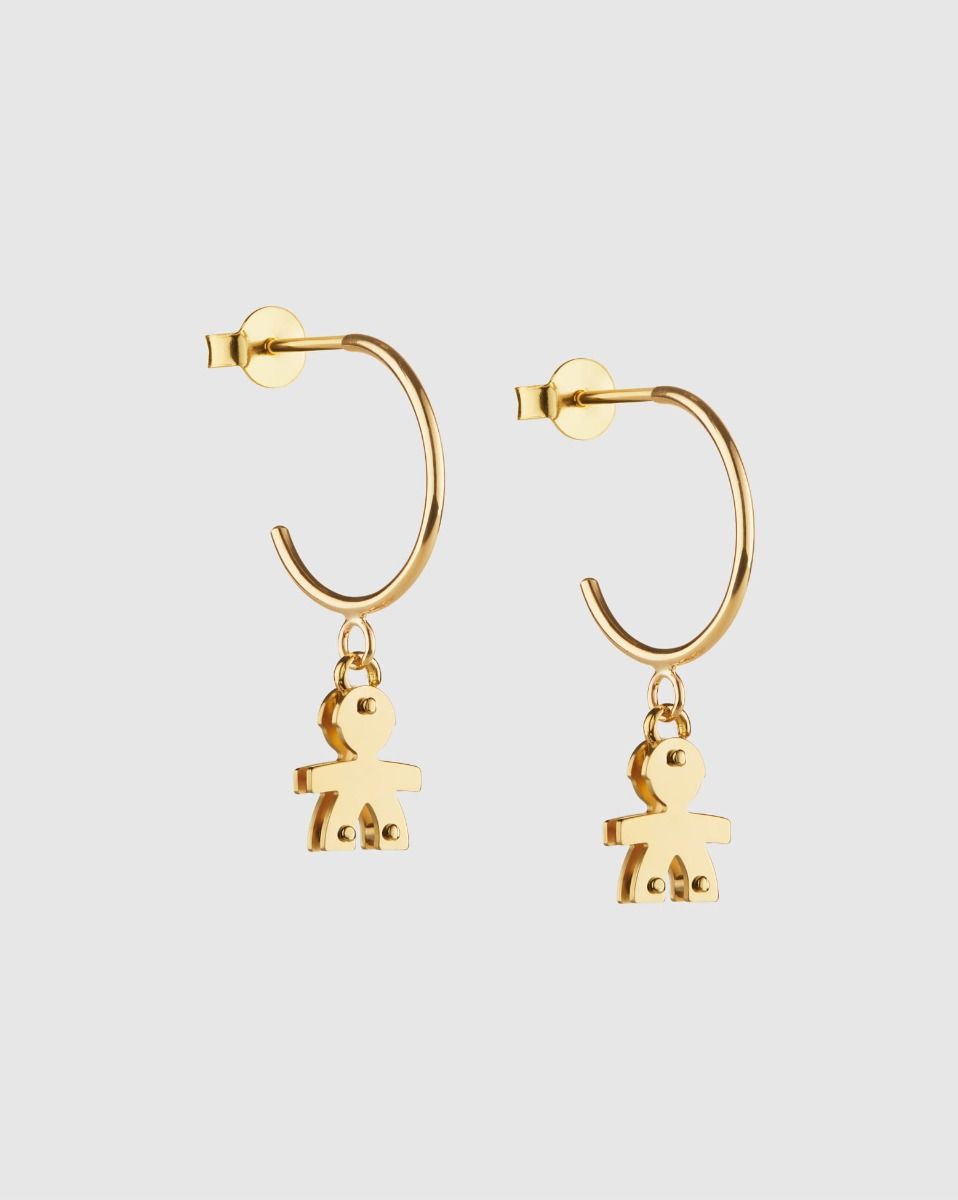 Orecchini-Bimbo-Le-Bebe-Pendenti-Oro-Giallo-LBB550.jpg Orecchini Semicerchio con Pendente Bimbo Oro Giallo Le Bebè - I Mini - immagine 1
