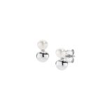 Orecchini a Lobo Sfera Perla Centrale in Argento Donna Amen