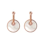 Orecchini Cerchio con Pietra Piatta Rosè Donna Bronzallure