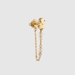 Orecchini Bimba Oro Giallo e Diamantino con Perle Pendenti Le Bebè - Le Perle