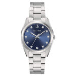Orologio Bulova Solo Tempo Blu con Diamanti Surveyor Lady Donna 96P229