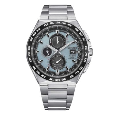 Orologio Radio Controllato Ice Blue Super Titanio Uomo Citizen AT8238 84M
