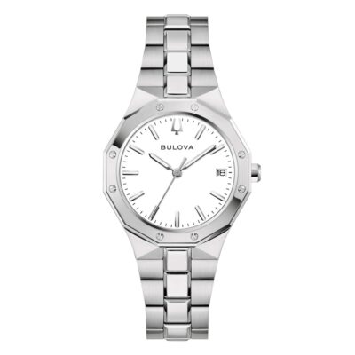 Orologio bulova donna octagon lady bianco 96M172