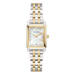 Orologio Bulova Rettangolare Bicolore con Diamanti Sutton Lady Donna 98P220