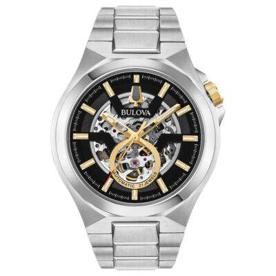 Orologio bulova uomo collezione maquine quadrante scheletrato automatico 96A224