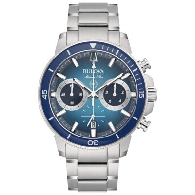 Orologio bulova uomo crono blu collezione marine star 96B380