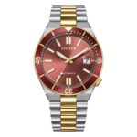 Orologio Automatico Bicolore Rosso Uomo Citizen Tsuyosa Shore NJ0234-58X