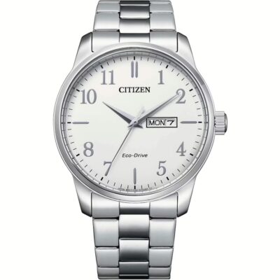 Orologio citizen uomo classico con numeri e quadrante bianco BM8550 81A