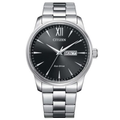 Orologio citizen uomo solo tempo classico con indici romani quadrante nero BM8550 81E