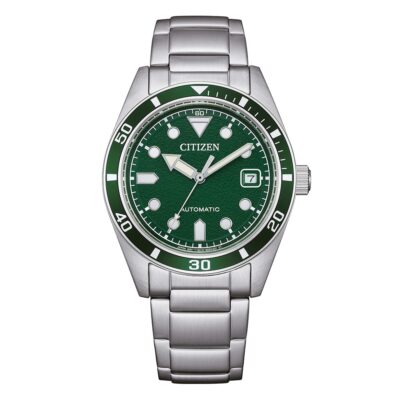Orologio citizen uomo verde solo tempo automatico collezione marine NJ0220 52X