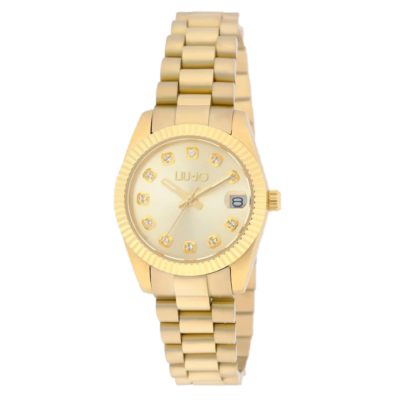 Orologio liu jo donna dorato con indici in zirconi idea regalo per lei TLJ2484