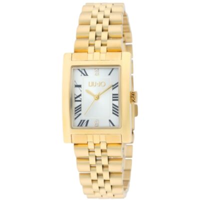 Orologio rettangolare vintage donna liu jo con numeri romani dorato TLJ2652