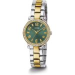Orologio Guess Donna Dorato Solo Tempo Verde con Cristalli Charlotte GW0686L2