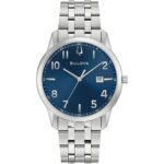 Orologio Solo Tempo con Numeri Quadrante Blu Uomo 96B475
