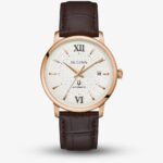 Orologio Bulova Automatico Hudson Rosè in Pelle Marrone Uomo 97B225