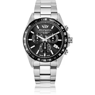 Orologio uomo cronografo philip watch nero idea regalo uomo orologio R8273607002