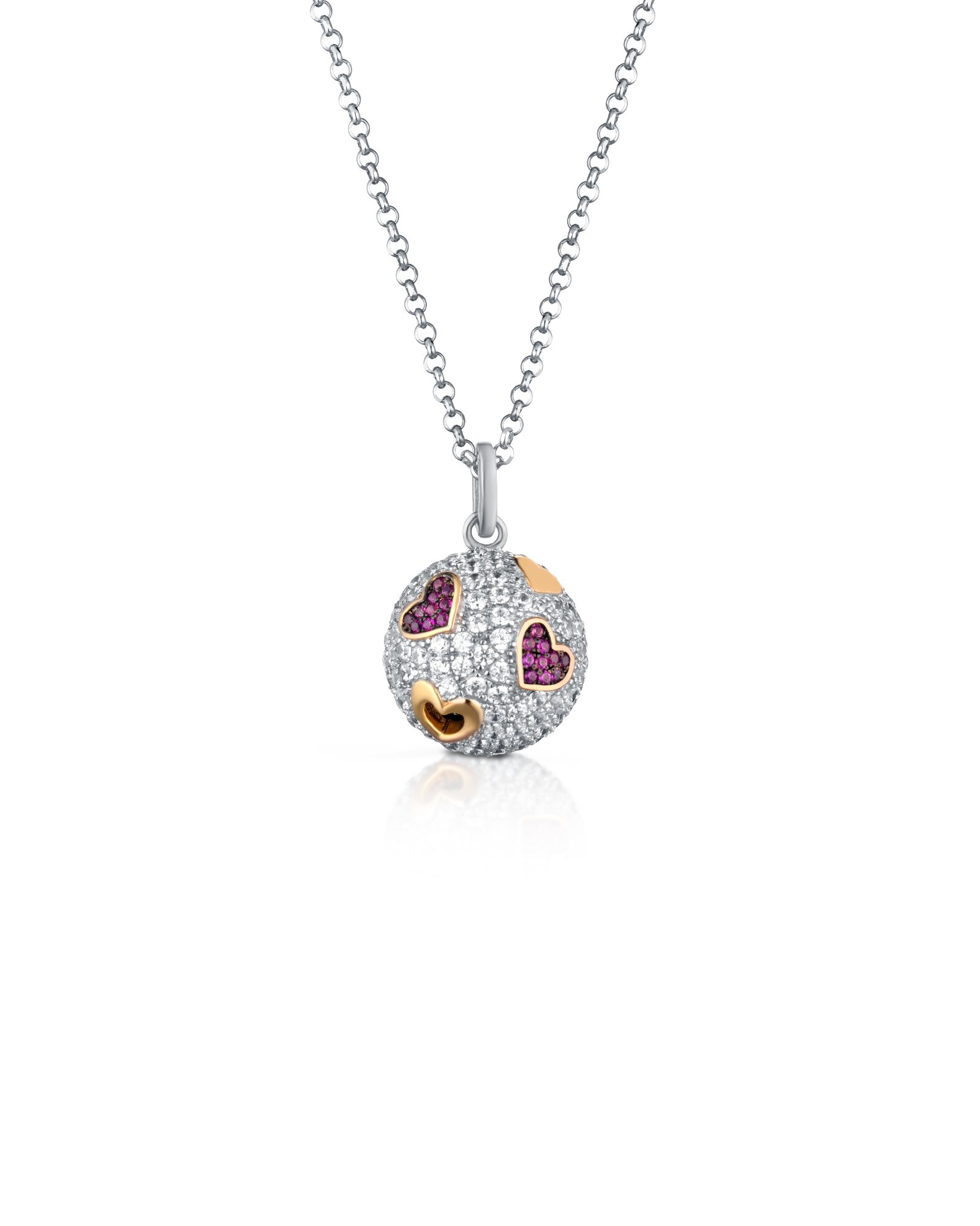 SFA133-1_1600x.jpg Collana Chiama Angeli con Cuori e Zirconi Donna R. Giannotti - immagine 1