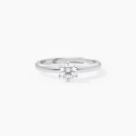 Anello Regolabile Solitario 5 mm in Argento Donna Mabina