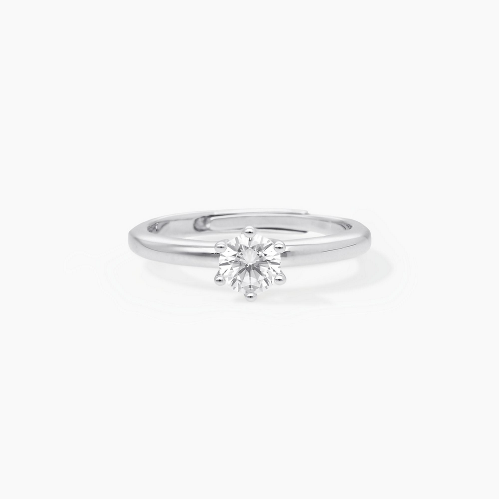 anello-mabina-donna-solitario-con-zircone-bianco-523177.bmp Anello Regolabile Solitario 5 mm in Argento Donna Mabina - immagine 1
